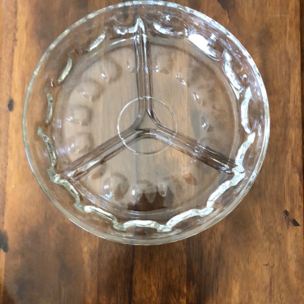 Vintage glass serving piece